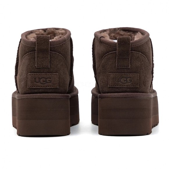 Женские ультра мини угги на платформе UGG Classic Ultra Mini Platform Burnt Cedar
