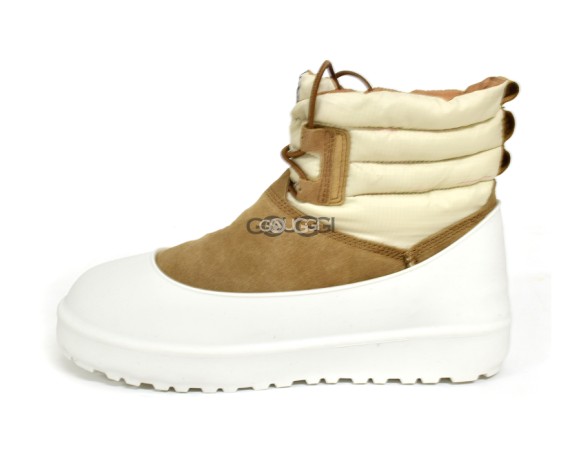 Женские мини угги Classic Mini Lace-Up Weather Chestnut / Whitecap Grey