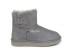 Женские мини угги Mini Bailey Logo Strap Suede Gray