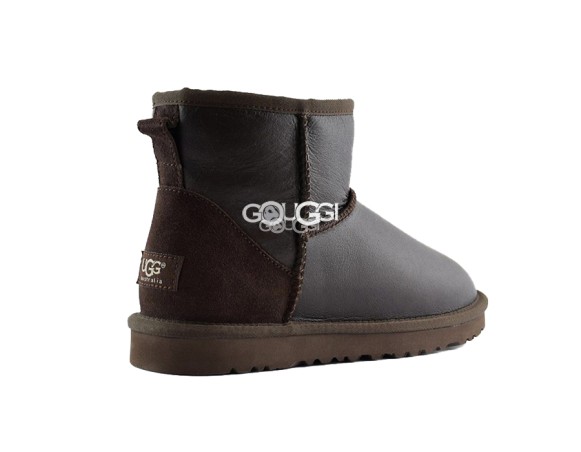 Женские мини угги Classic Mini Metallic Chocolate