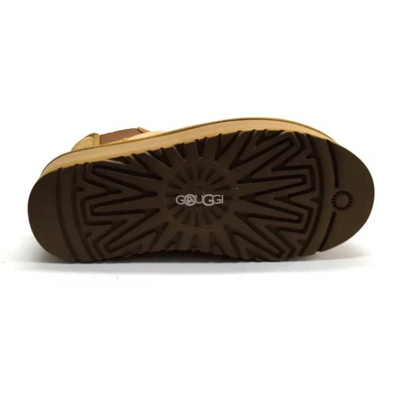 Женские короткие угги на платформе Ugg Chelsea Platform Beige