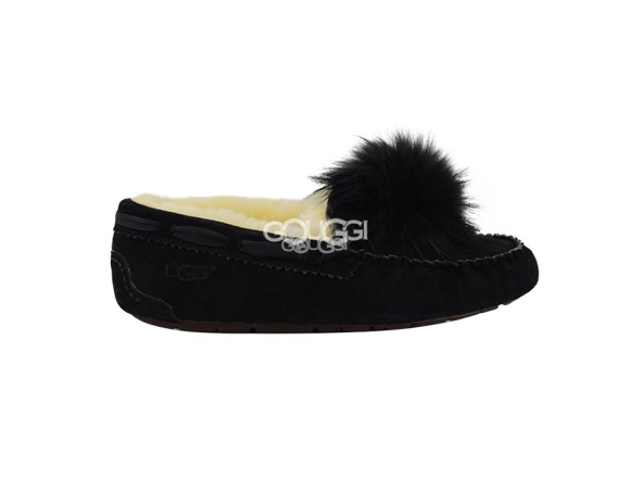Женские мокасины Dakota Pom Pom Black 
