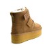 Женские короткие угги на платформе Ugg Classic Short Suede Platform Chestnut