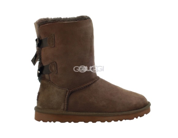 Женские угги с бантиками Bailey Bow Chocolate